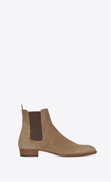 ysl snap pocket suede boots|WYATT boots in suede .